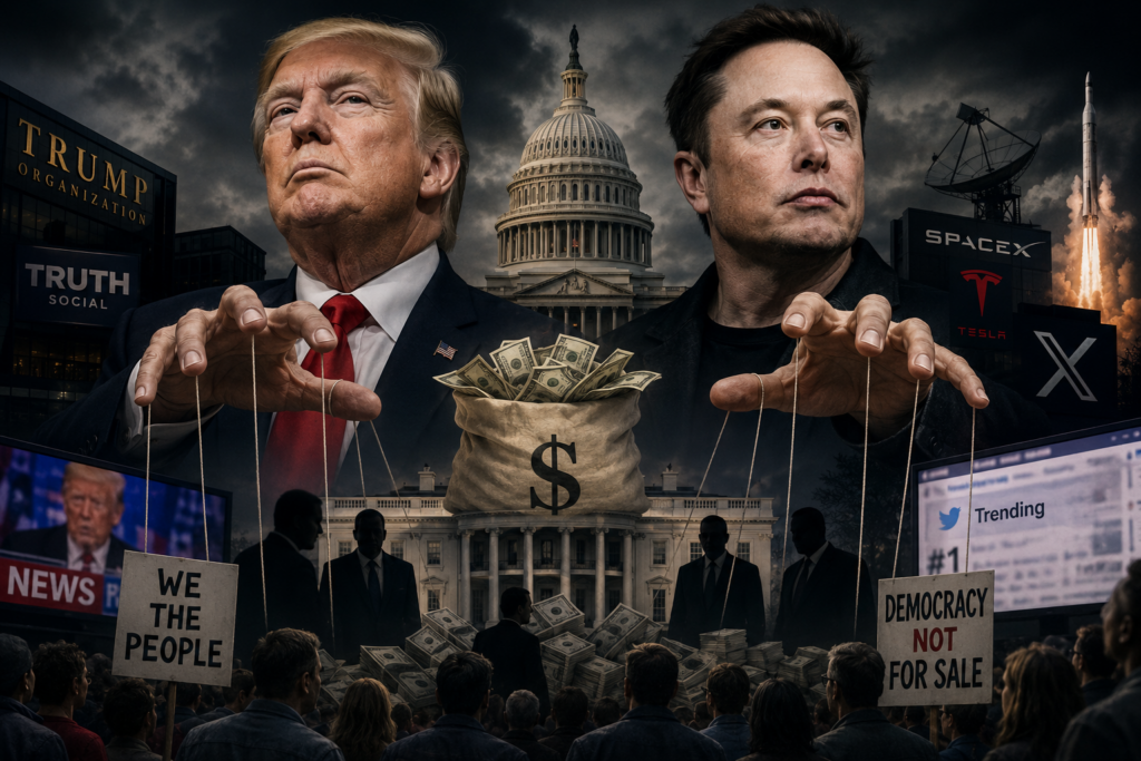 Trump, Musk og nýtt vald auðmagnsins: Þegar lýðræði og auðveldi rekast á